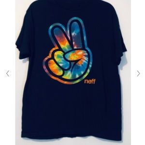 Neff rainbow peace sign tee. New with tags. Size Large